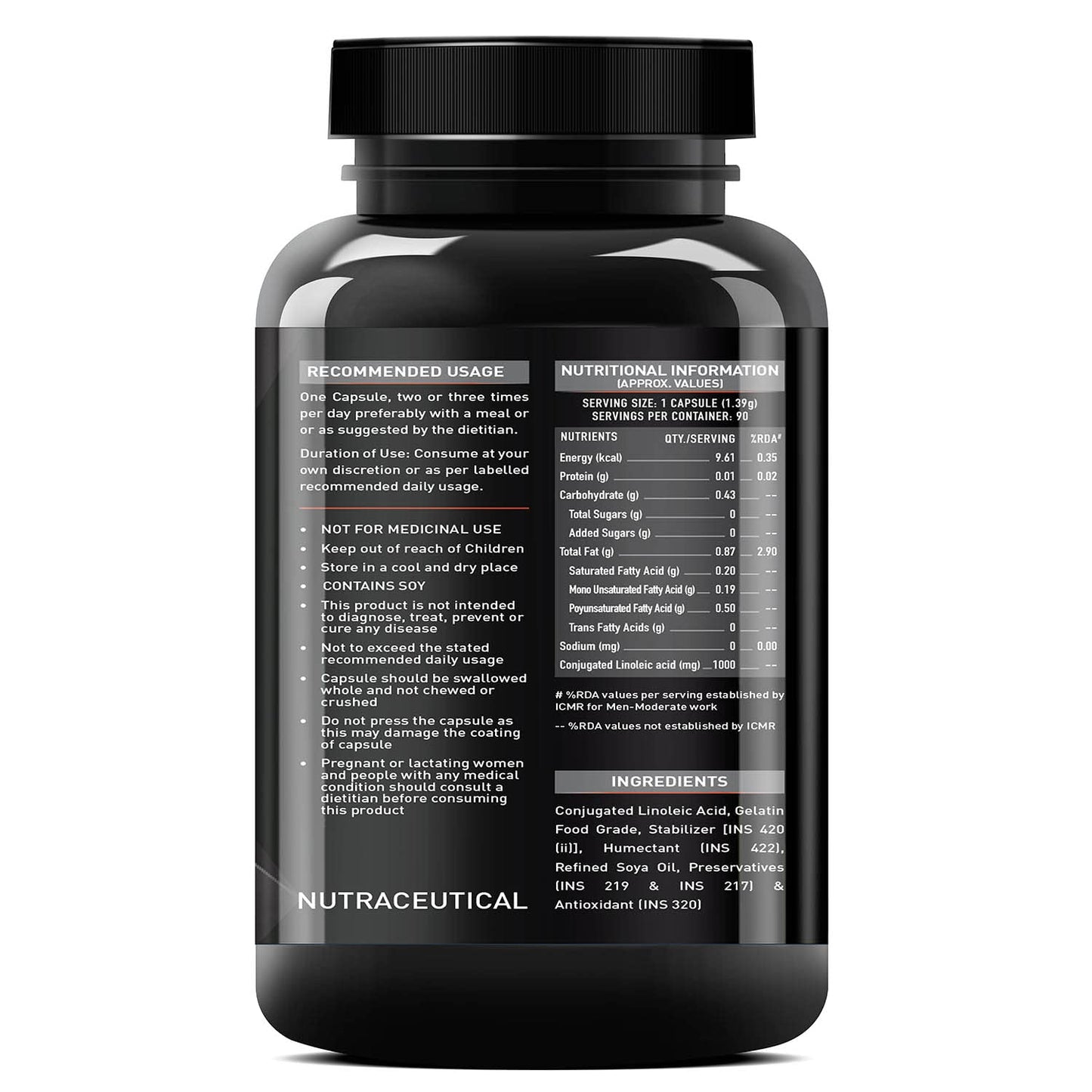 MuscleBlaze CLA 1000 (90 Softgel Capsules) | Fat Burner, Supports Weight Loss | Fuels Metabolism