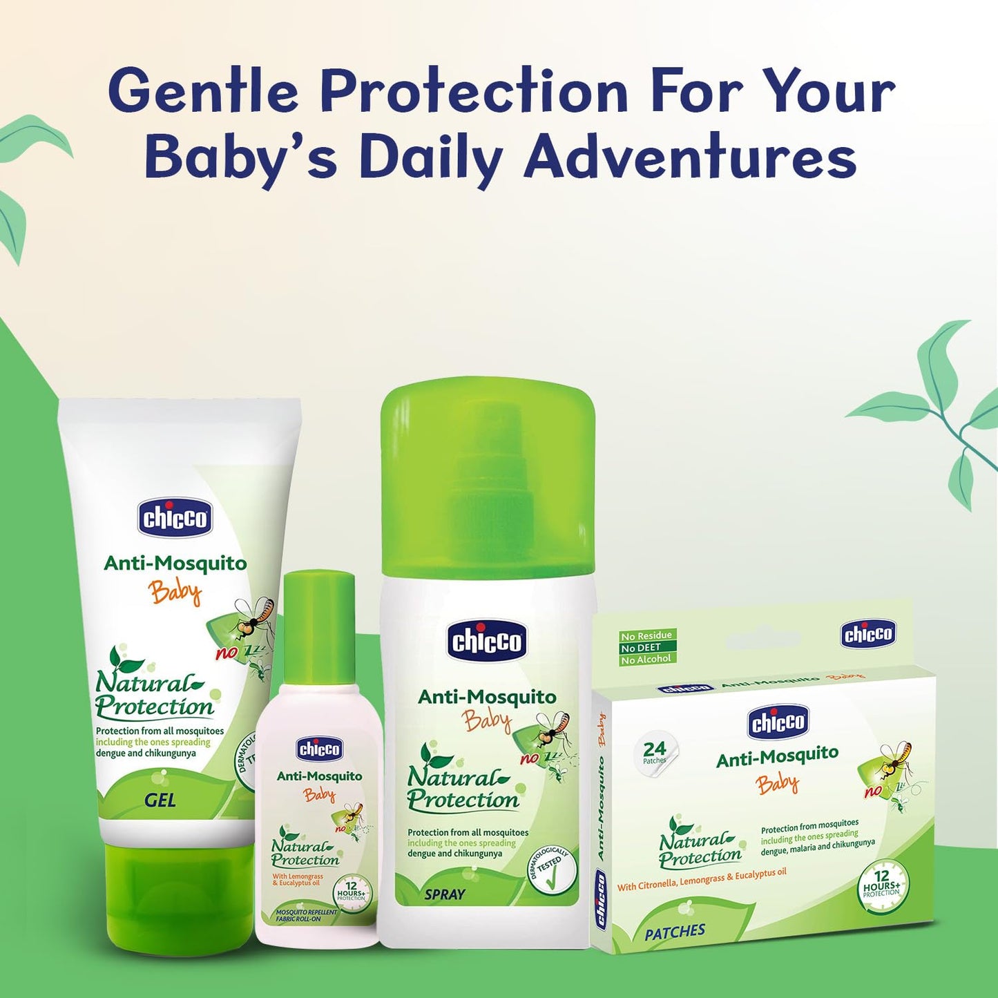 Chicco Anti-Mosquito Spray for Babies, 100ml | Natural Protection from Disease Spreading Mosquitoes | Dermatologically tested | Free from DEET, Alcohol and Colours