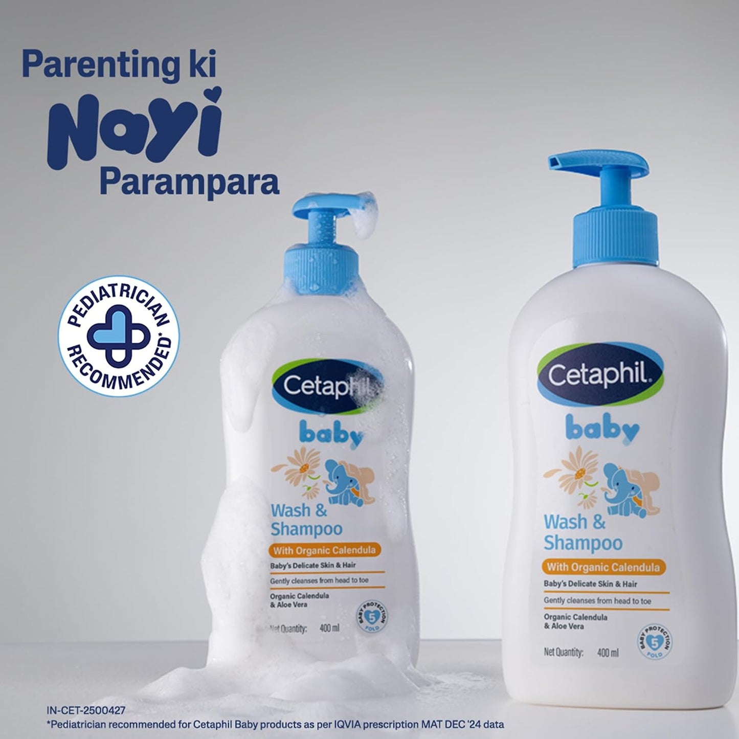 Cetaphil Baby Wash & Shampoowith Organic Calendula,Tear Free, Paraben, Colorant and Mineral Oil Free, 13.5 Fl. Oz (Packaging May Vary)