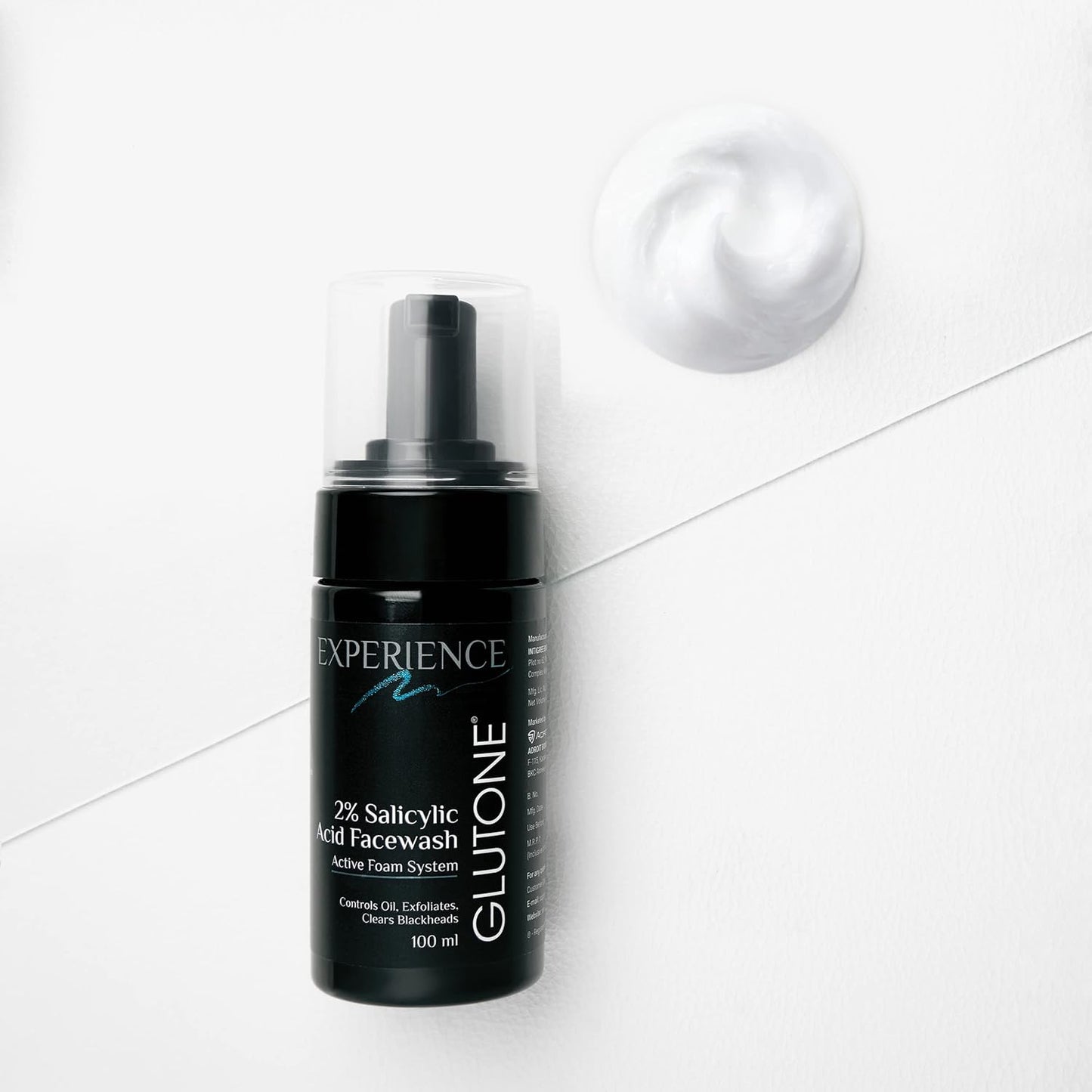 Black skincare bottle labeled 'GLUTONE' on a white background