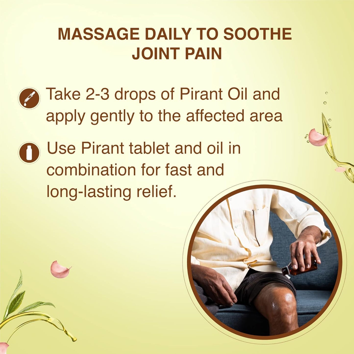 Zephivo Maharishi Ayurveda Pirant Oil - Ayurvedic Massage Oil for Joint and Muscle Pain Relief -50ml
