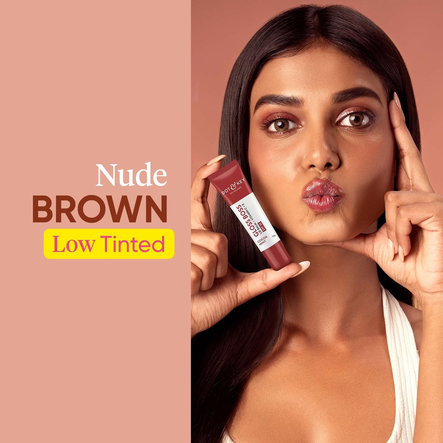 Zephivo Dot & Key Gloss Boss Lip Duo | Strawberry Crush SPF 30 Lip Balm 12gm & Cocoa Mint SPF 30 Lip Balm 12gm | Sun Protected Tinted Lip Balm for Women | Fades Pigmentation | Moisturizes Dry & Flaky Lips