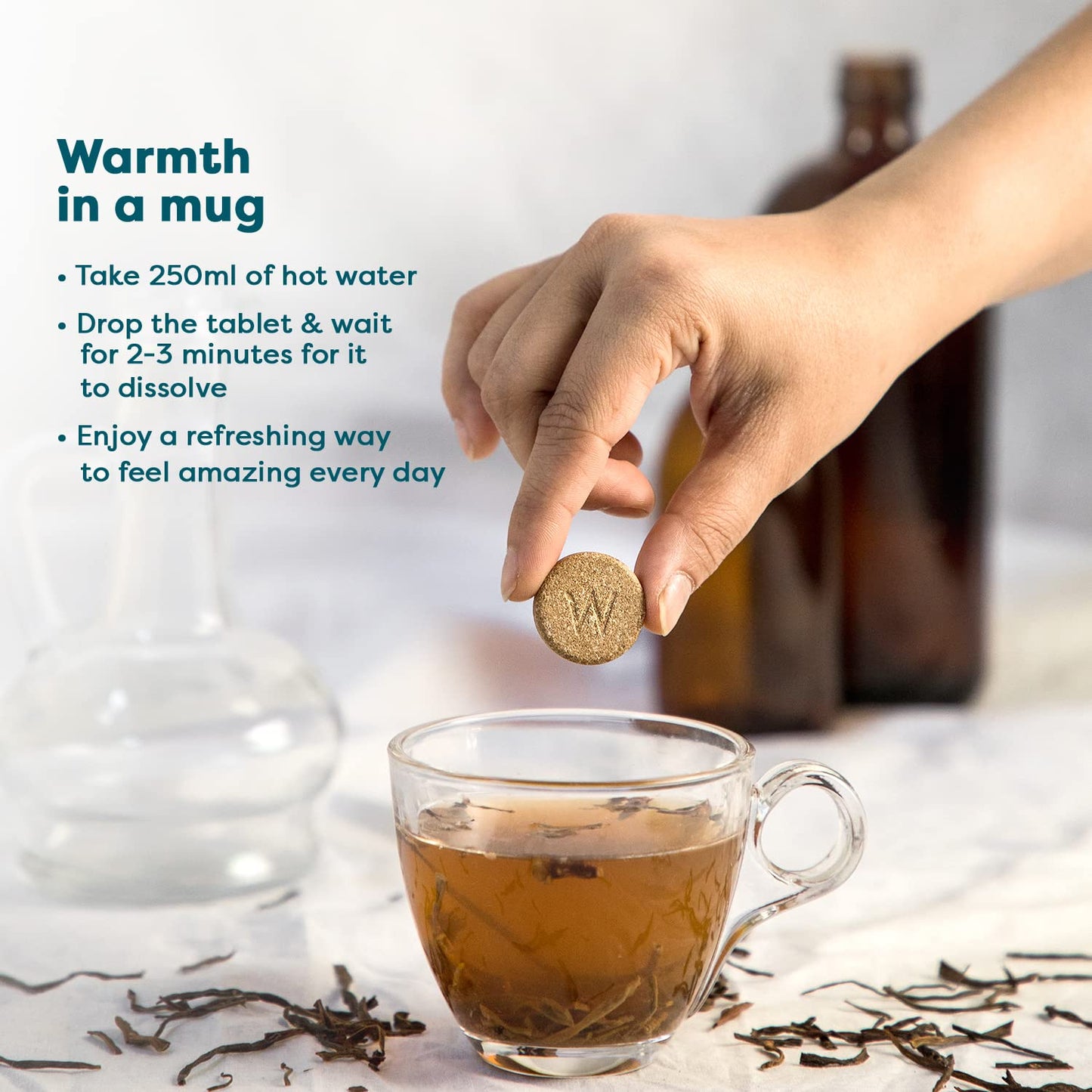Wellbeing Nutrition Grandma's Kadha - Ayush Kwath Immunity Booster | Ayurvedic Kadha for Immunity, Cold, Cough, Sore Throat & Congestion | Immunity Boosters for Adults (15 Effervescent Tablets)