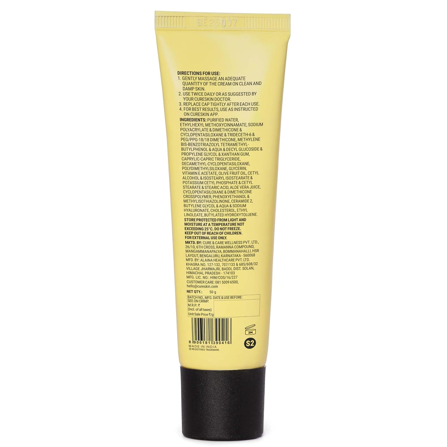 Cureskin SPF 40 Ceramide Sunscreen with Hyaluronic Acid & Ceramides | 2-in-1 Sunscreen Moisturizer, Broad Spectrum, SPF 40 & PA+++, 50 g (Pack of 1)