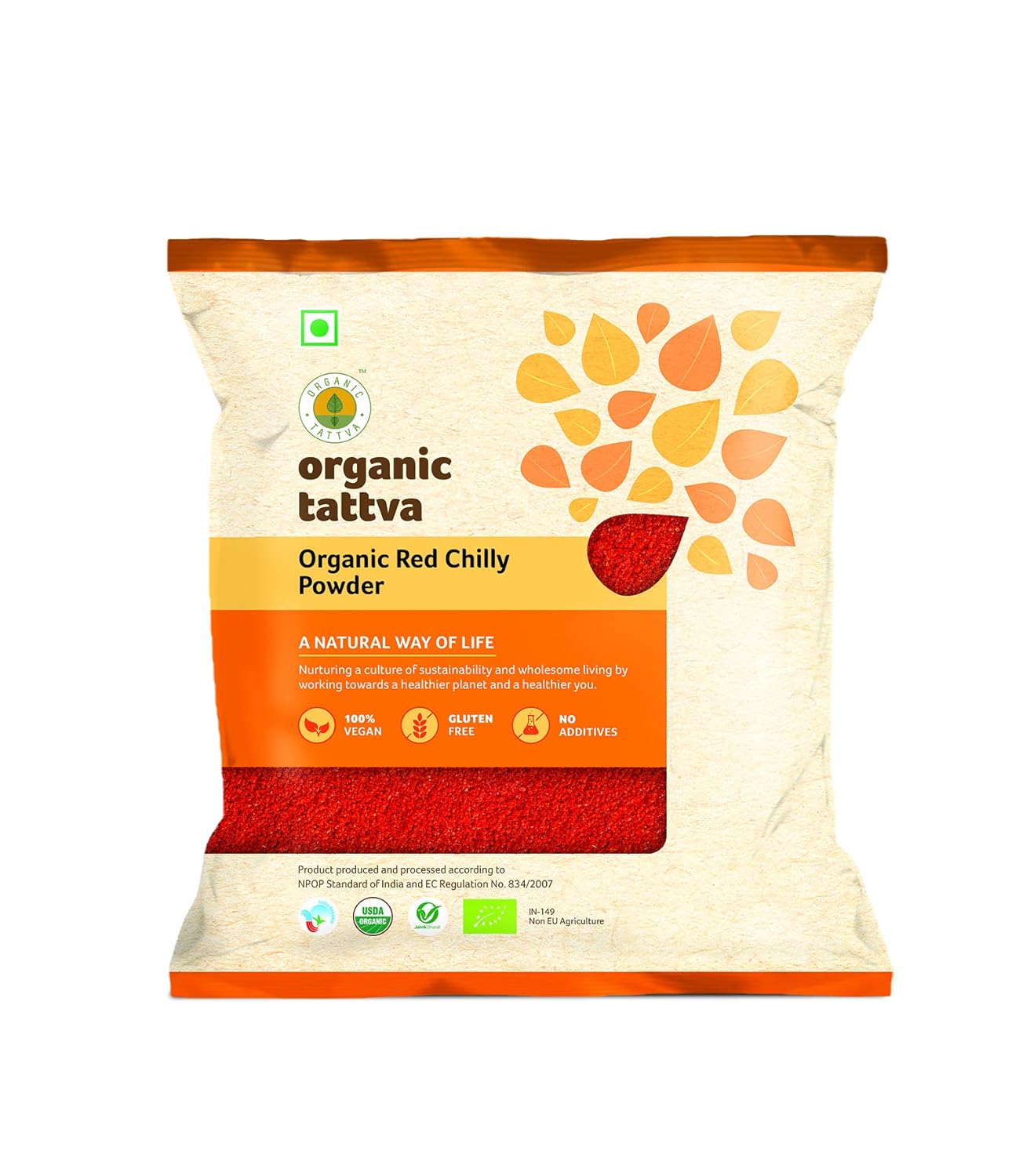 Organic Tattva, Organic Dried Red Chilli Powder, 100 Gram | Quality Mirchi Powder, Naturally Processed, from Farm Picked Fresh Red Chilli Pepper