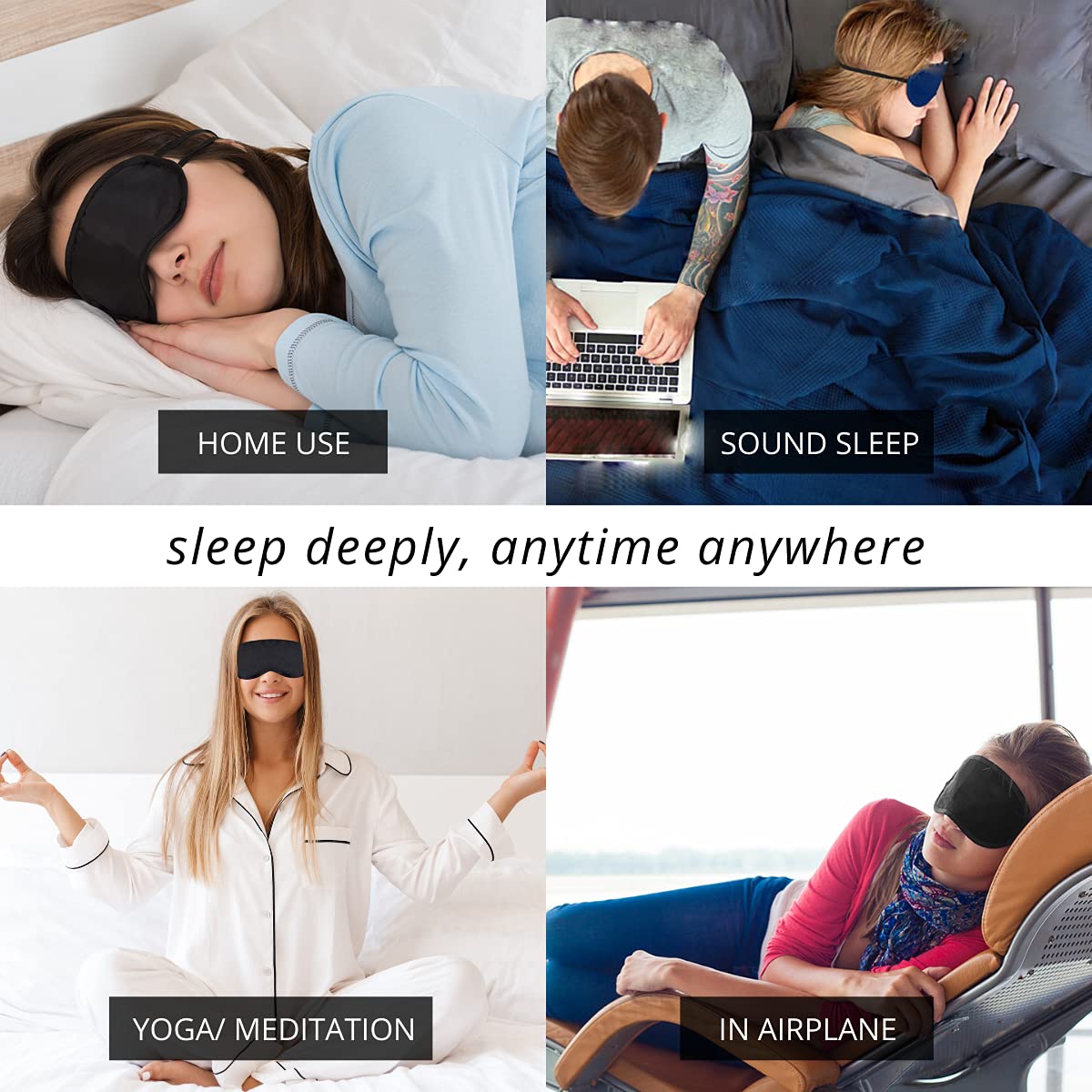 Friends Of Meditation 100% Mulberry Silk Eye Mask, Super Smooth Sleep Mask And Blind Fold (Maroon)