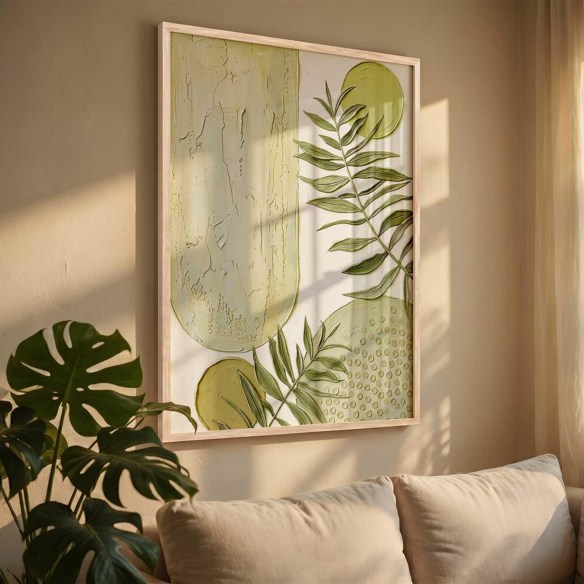 Aesthetic Boho Floral Art Home Decoration Painting | Floral Paintings With Frame For Living Room Bed Room Hotel Wall Decor Digital Reprint (13x17 inch)
