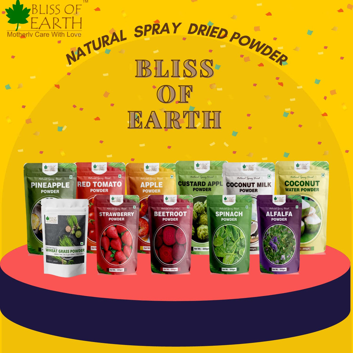 Bliss of Earth Tomato Powder Natural Spray Dried Great For Instant Tomato Soup | Tomato Juice | Ketchup | Seasoning 200gm