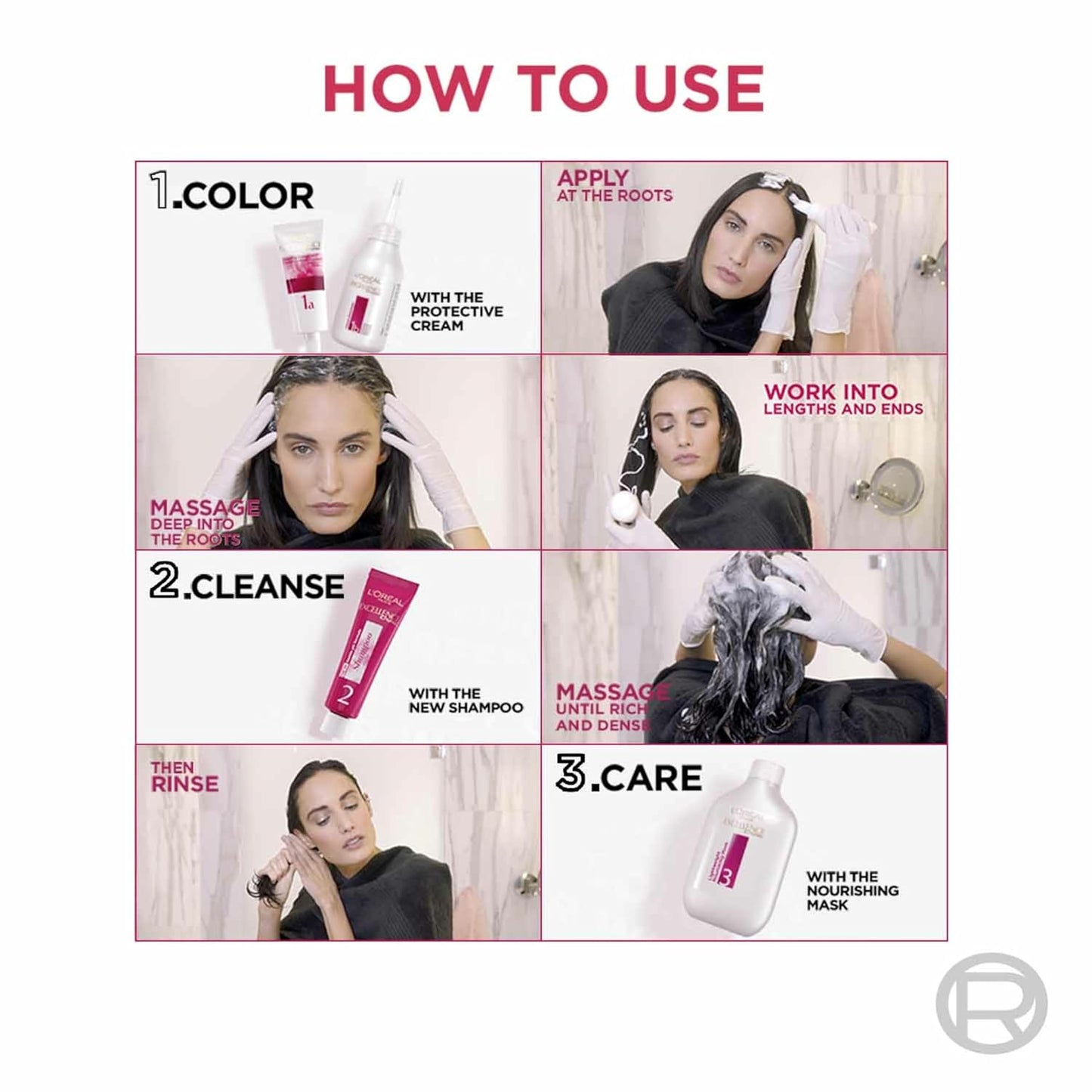 L'Oreal Paris Excellence Creme Hair Color, 3 Dark Brown, 72ml+100g