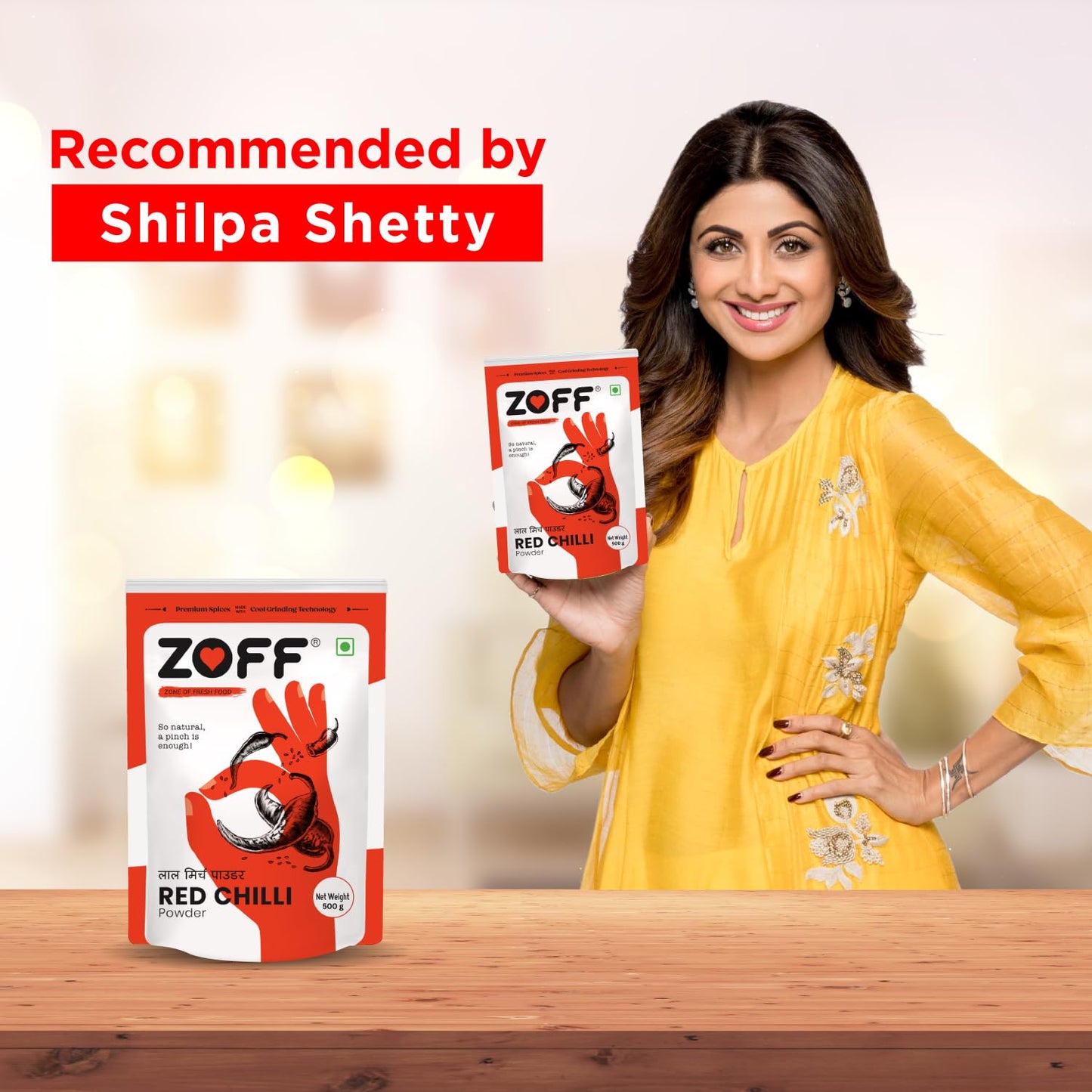 Zoff Red Chilli Powder with Natural Oils | Premium-Quality, Pure & Unadulterated Lal Mirch Powder – Sourced from Hand-Picked Red Chillies | Freshness & Aroma Preserved | Mirchi Powder 500gms