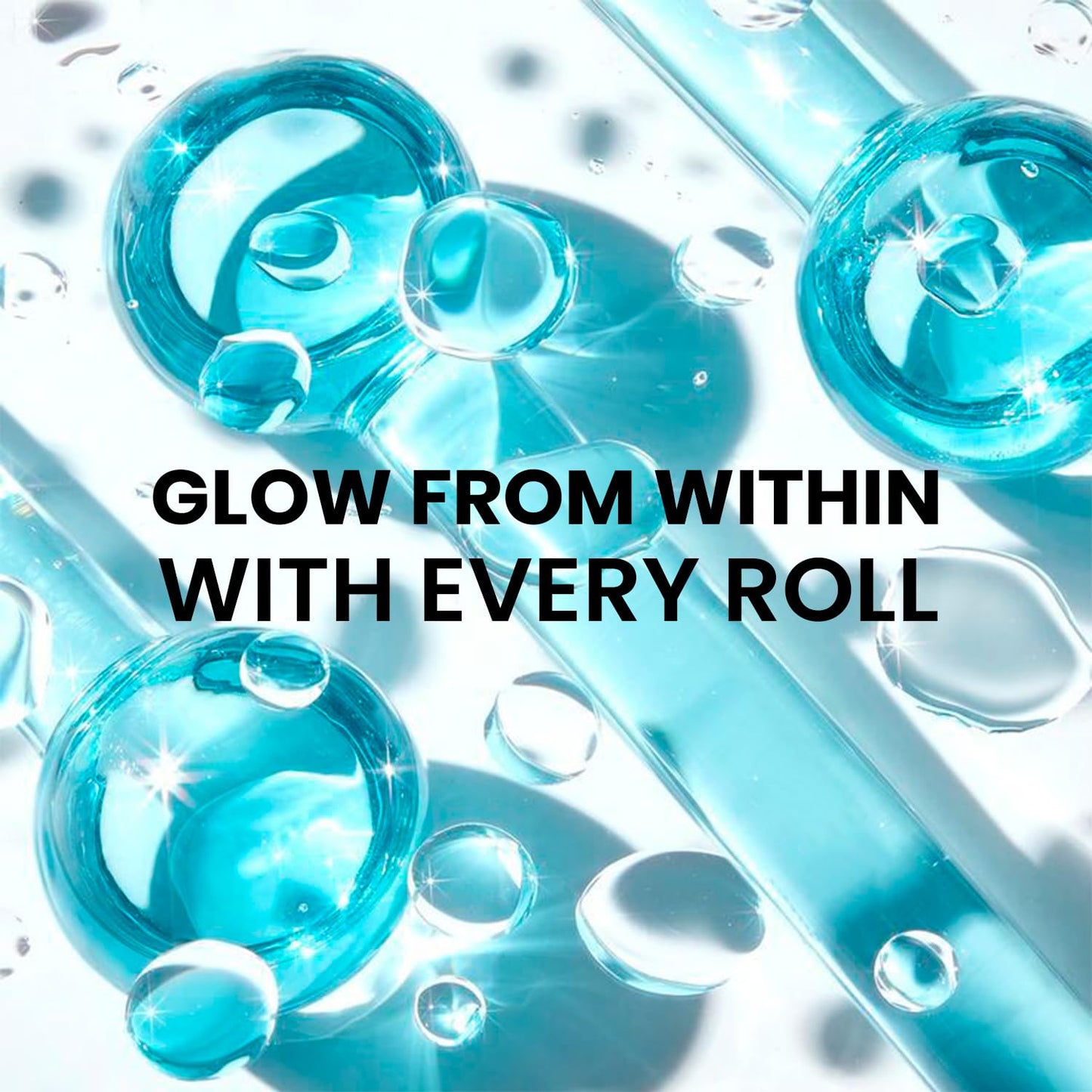 O3+ AGELOCK Ice Beauty Globe | Glass Roller for Face,Neck, Eye-Circles Cooling | Ice-massage Roller | Skin Tightening | Anti Ageing | Reduces Wrinkles and De-puffing (1 Piece)