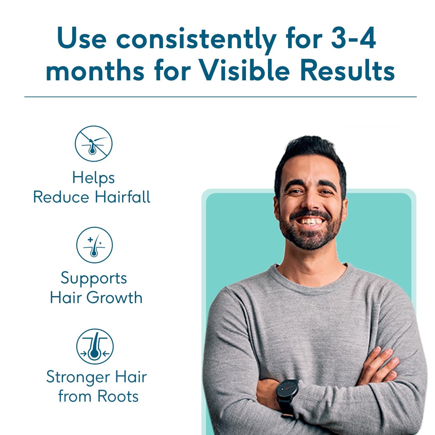 HealthKart HK Vitals Hair Re-Growth Kit| Controls Hairfall & Promotes New Hair Growth | Hair Multivitamin with Biotin (60 Capsules) & Hair Growth Serum with 3% Redensyl (30 ml) | Combo Pack