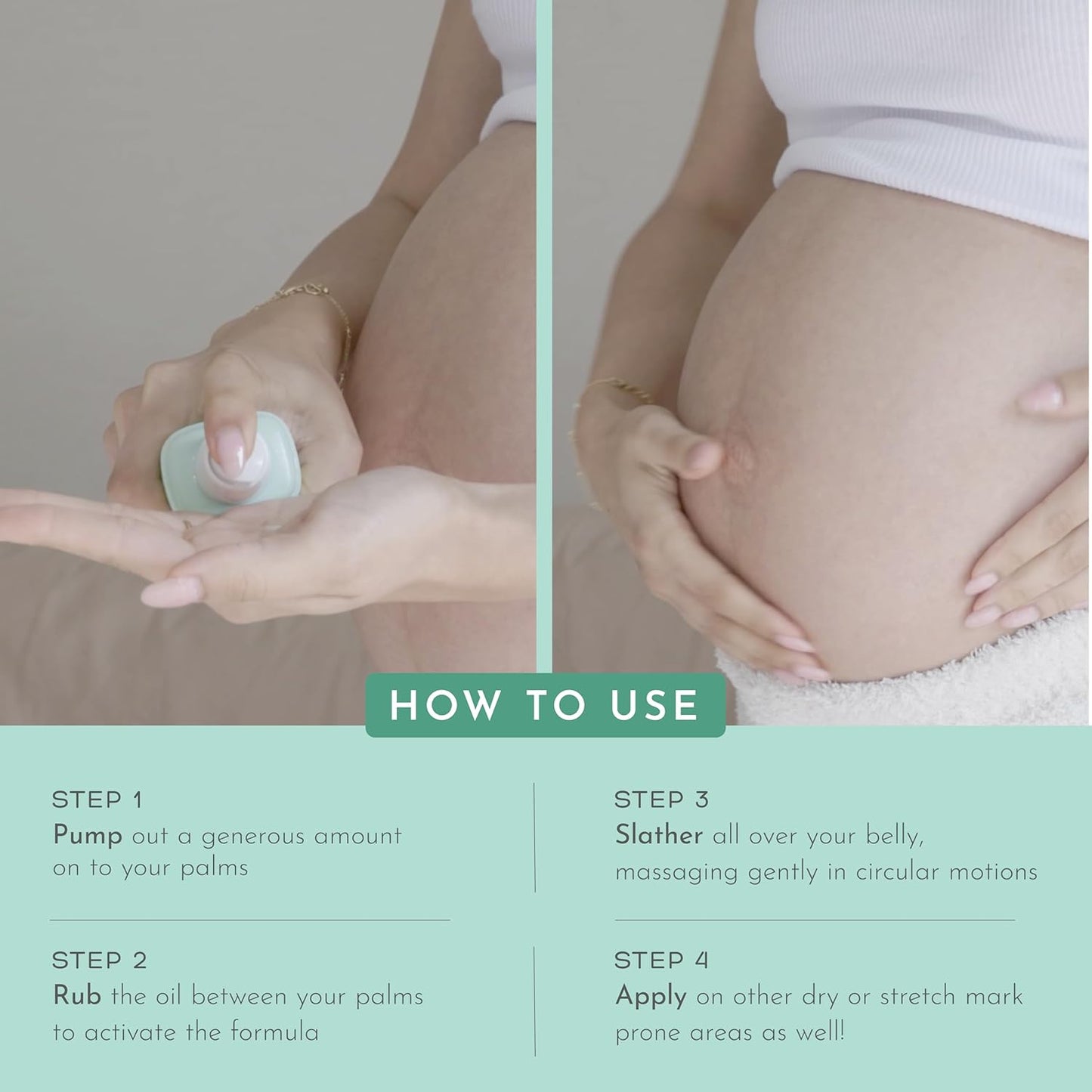 Orimii Belly Oil For Stretch Marks Removal | Belly Treatment Elixir - Boosts Elasticity & Fades Stretch Marks | Coconut Oil Blended with 9 Botanical Oils | Pregnancy & Breasfeeding Safe | Fragrance Free (100ml)