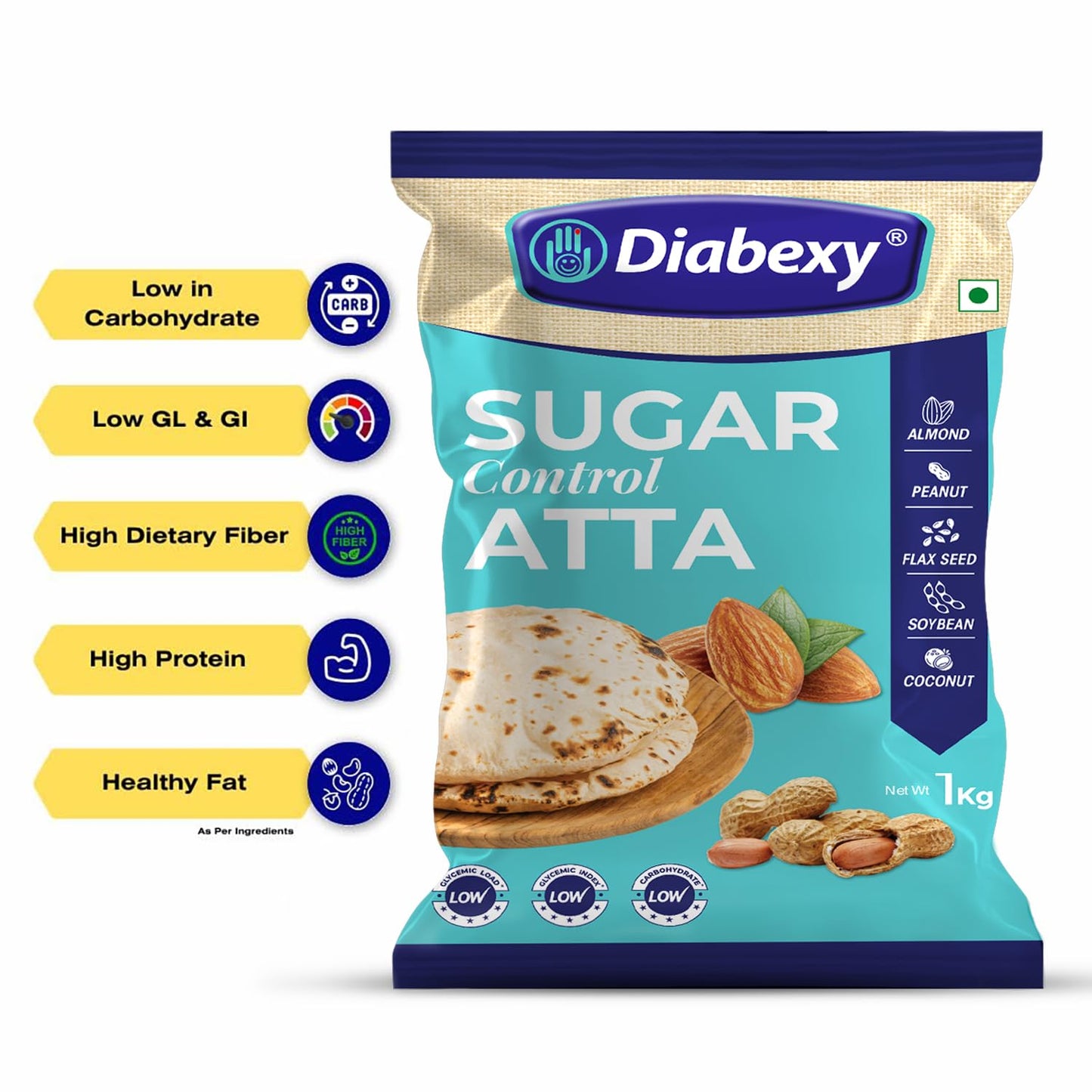 Diabexy Atta Sugar Control for Diabetes - 1kg