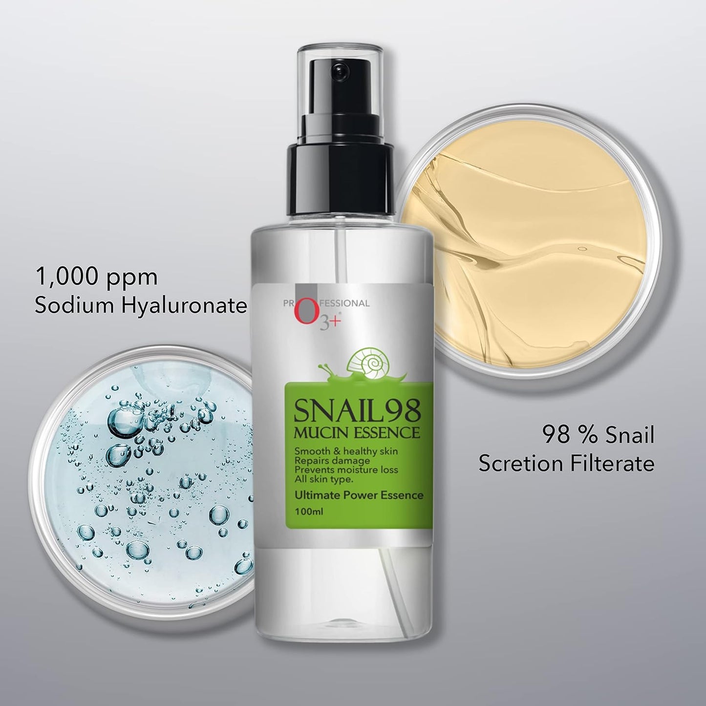 O3+ Snail 98 Mucin Serum With Niacinamide For Deep Hydration, Smooth & Moisturised Skin, 100ml