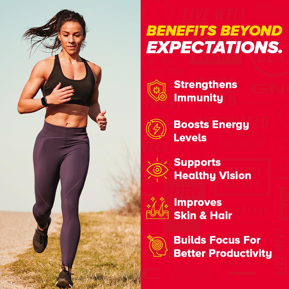 Zephivo GNC Women's One Daily Multivitamin | 60 Tablets | 32 Rich Ingredients with Vitamin C & More | Enhances Immunity | Boosts Energy Levels | Supports Memory | Protects Vision | Formulated In USA
