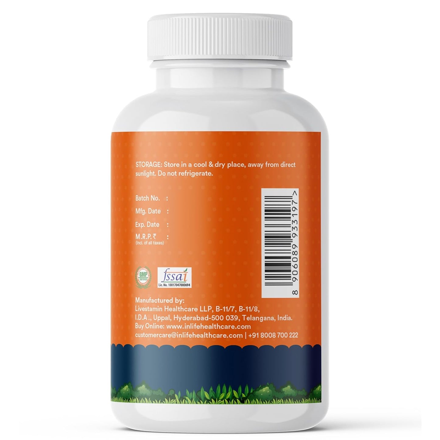 INLIFE Ashwagandha for Dogs (Withania Somnifera) Supplement for Relaxation, Calmness & Composure, 500mg - 60 Vegetarian Capsules