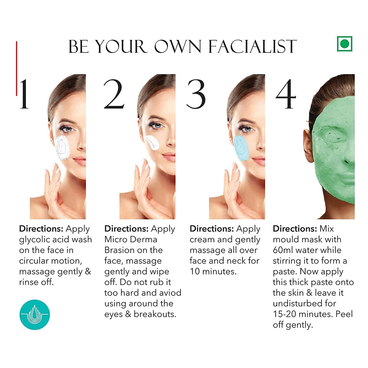 Zephivo O3+ Sea White Brightening Facial Kit With Peel Off Mask Suitable For Normal To Oily Types (45g, Single Use Facial Kit)