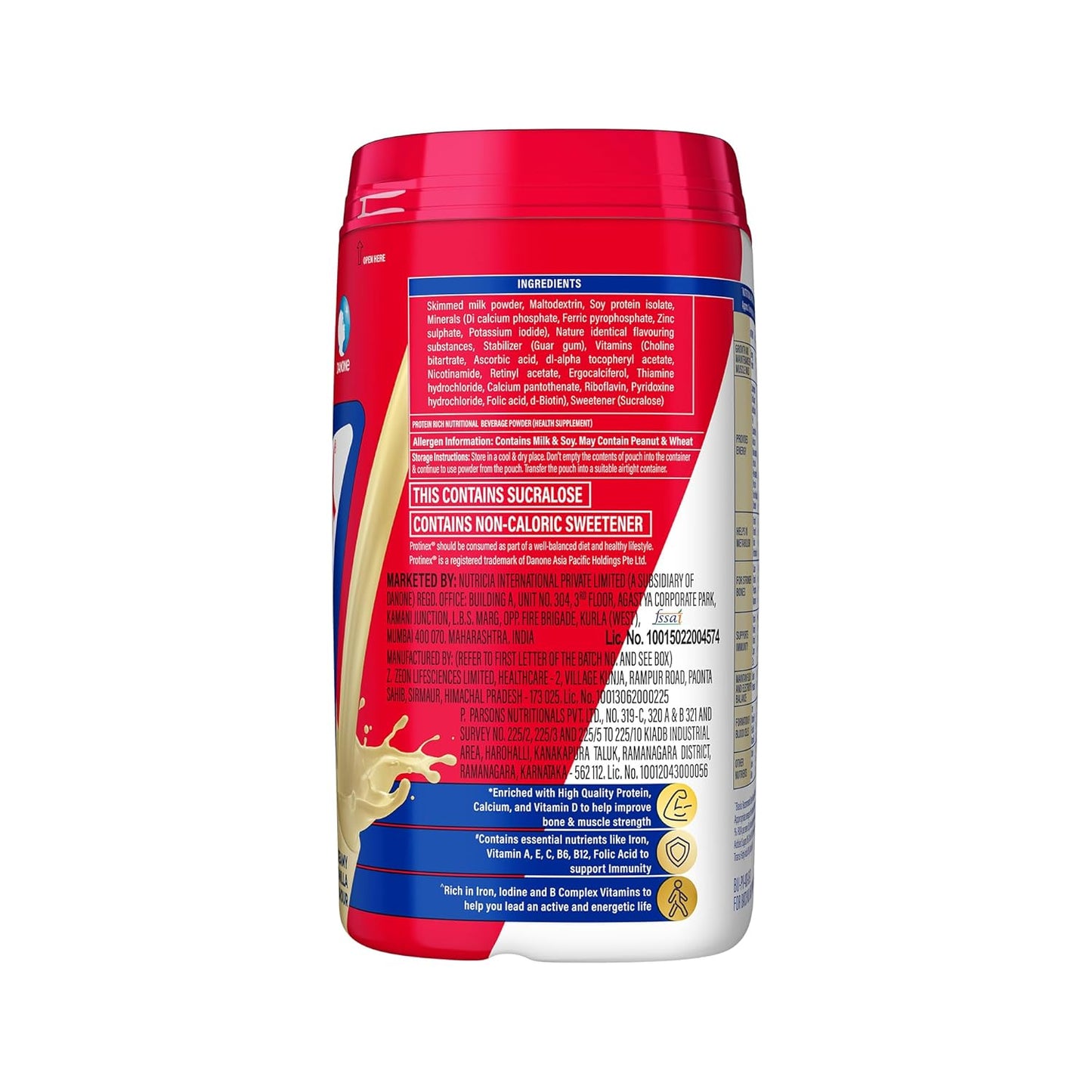 Protinex Creamy Vanilla, 400g | Get 40% daily protein requirement for strong muscles when prepared with 200ml milk | High Protein | Zero Added Sugar | Nutritional Drink for Men and Women
