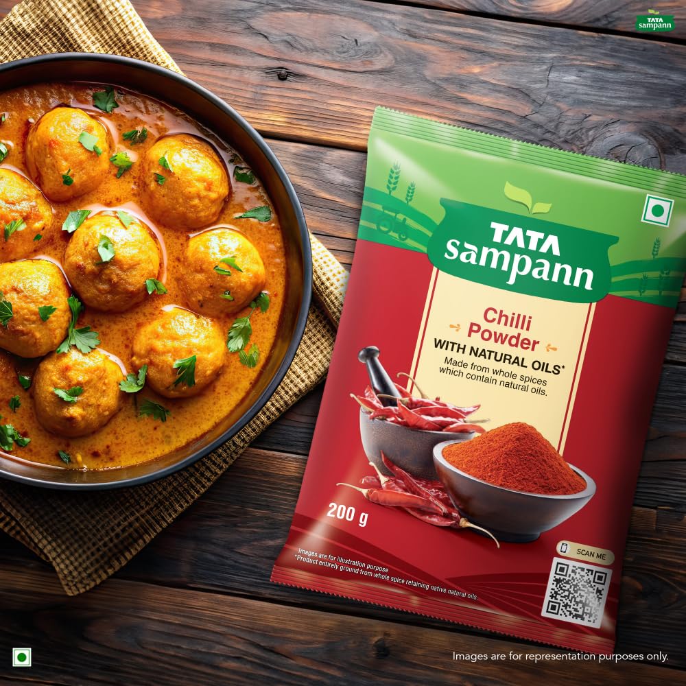 Tata Sampann Chilli Powder with Natural Oils, 200g, Lal Mirchi Powder, Mirchi Powder