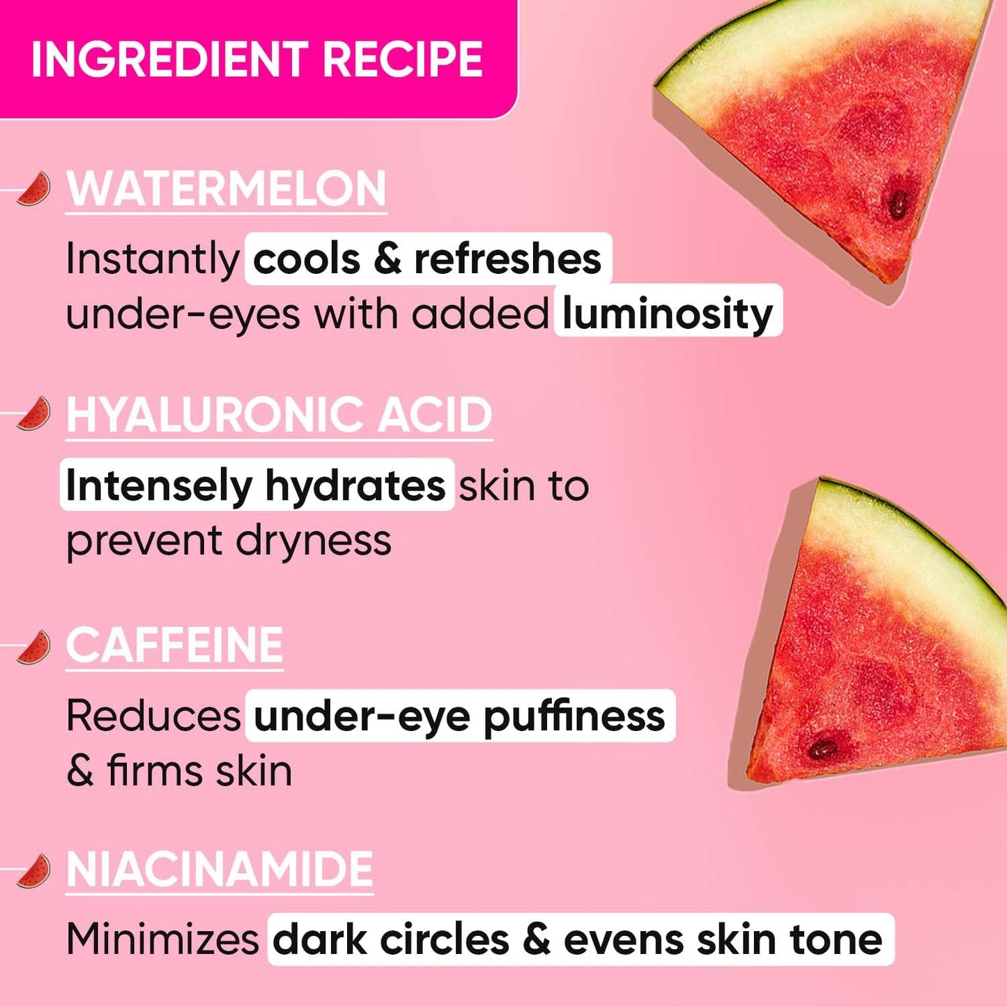 Zephivo Dot & Key Watermelon Cooling Hydrogel Under Eye Patches for Dark Circles & Puffiness Reduction | With Hyaluronic & Niacinamide | Eye Patches | Instantly Hydrates, Cools & De-Puffs | 60 Patches