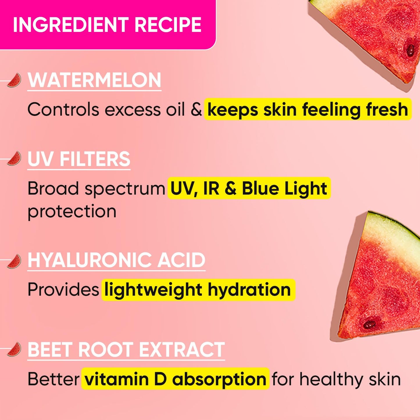 zephivo Dot & Key Watermelon Hyaluronic Sunscreen SPF 50 PA+++| for Oily, Normal & Combination Skin | UV + Blue Light Protection | Lightweight | No White Cast | Boosts Vitamin D Absorption | 50g…