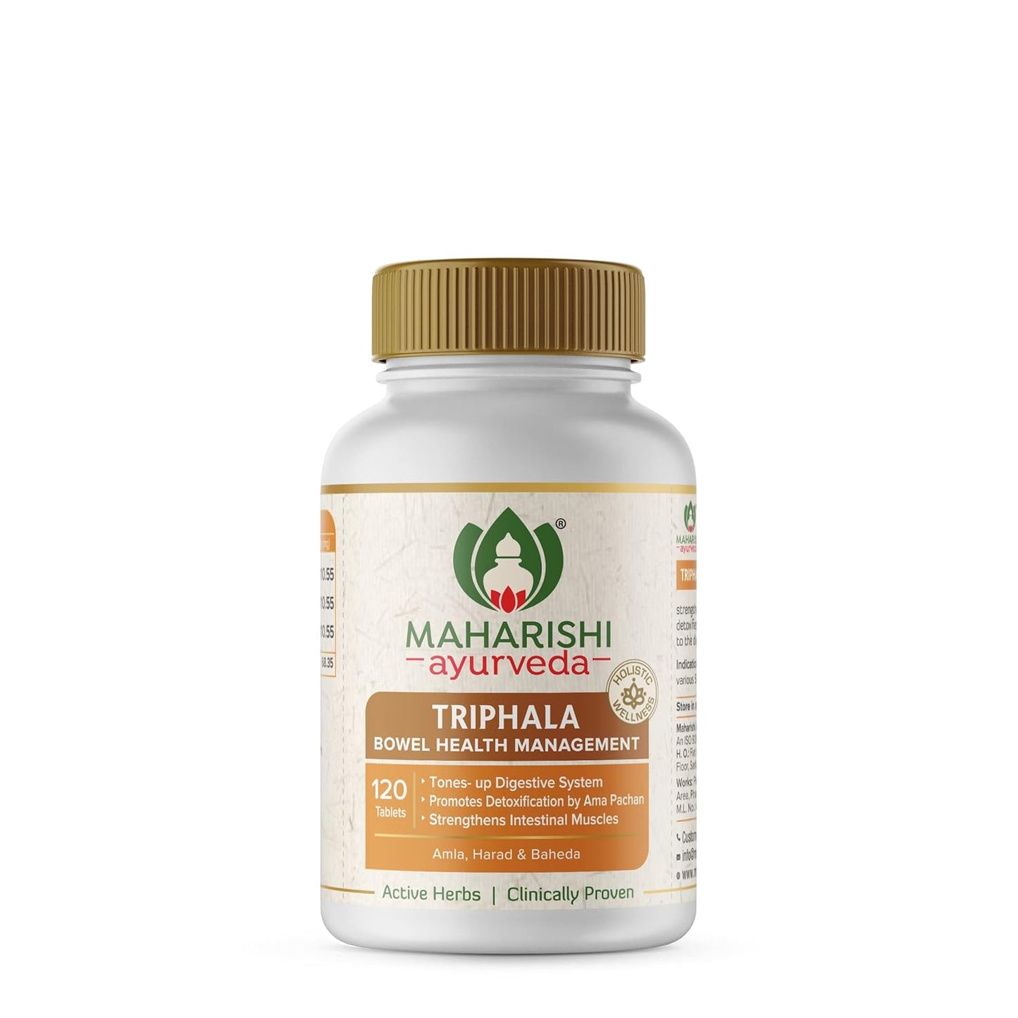 Zephivo Maharishi Ayurveda Triphala Tablets 1000mg | Supports Healthy Digestion | Improves Bowel Wellness| Relieves Constipation | Pure Herbs Used |100% Ayurvedic