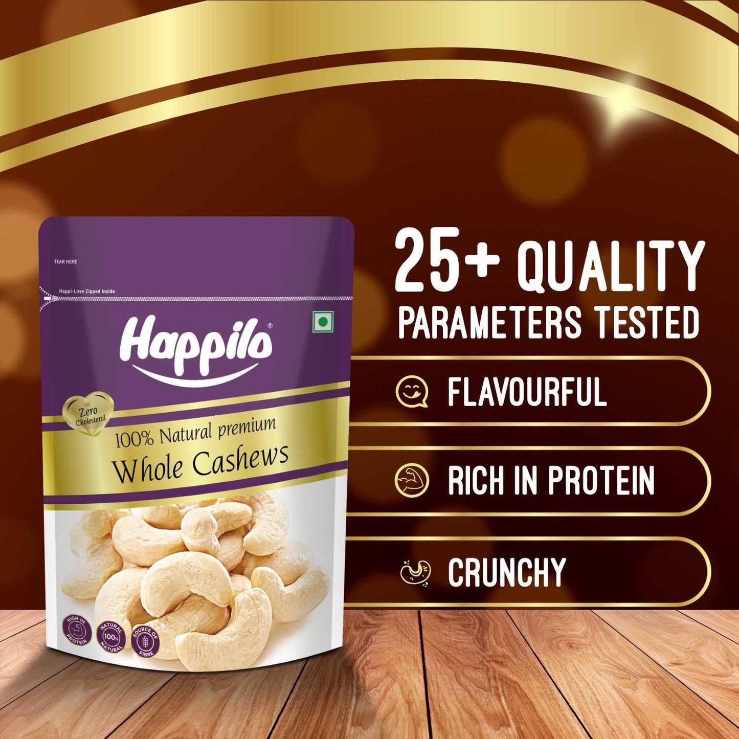 Happilo Premium Natural Whole Cashews 500g Value Pack | Dry Fruits, Kaju, Healthy Snacks | Unsalted Cashew Nuts | Crunchy, Nutritious & Delicious Nuts | Rich in Protein, Magnesium & Phosphorus