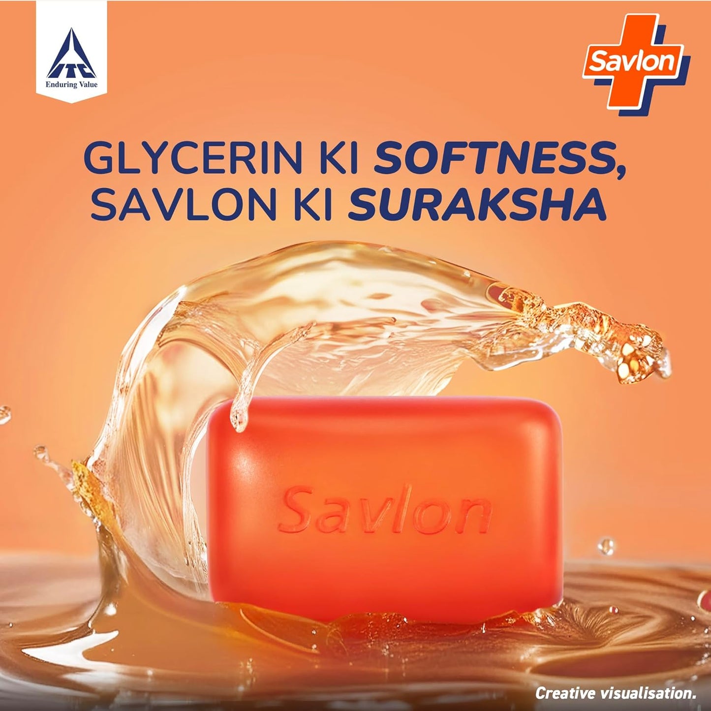Savlon Moisturizing Glycerin soap bar with germ protection, Pack of 5 - 120g each