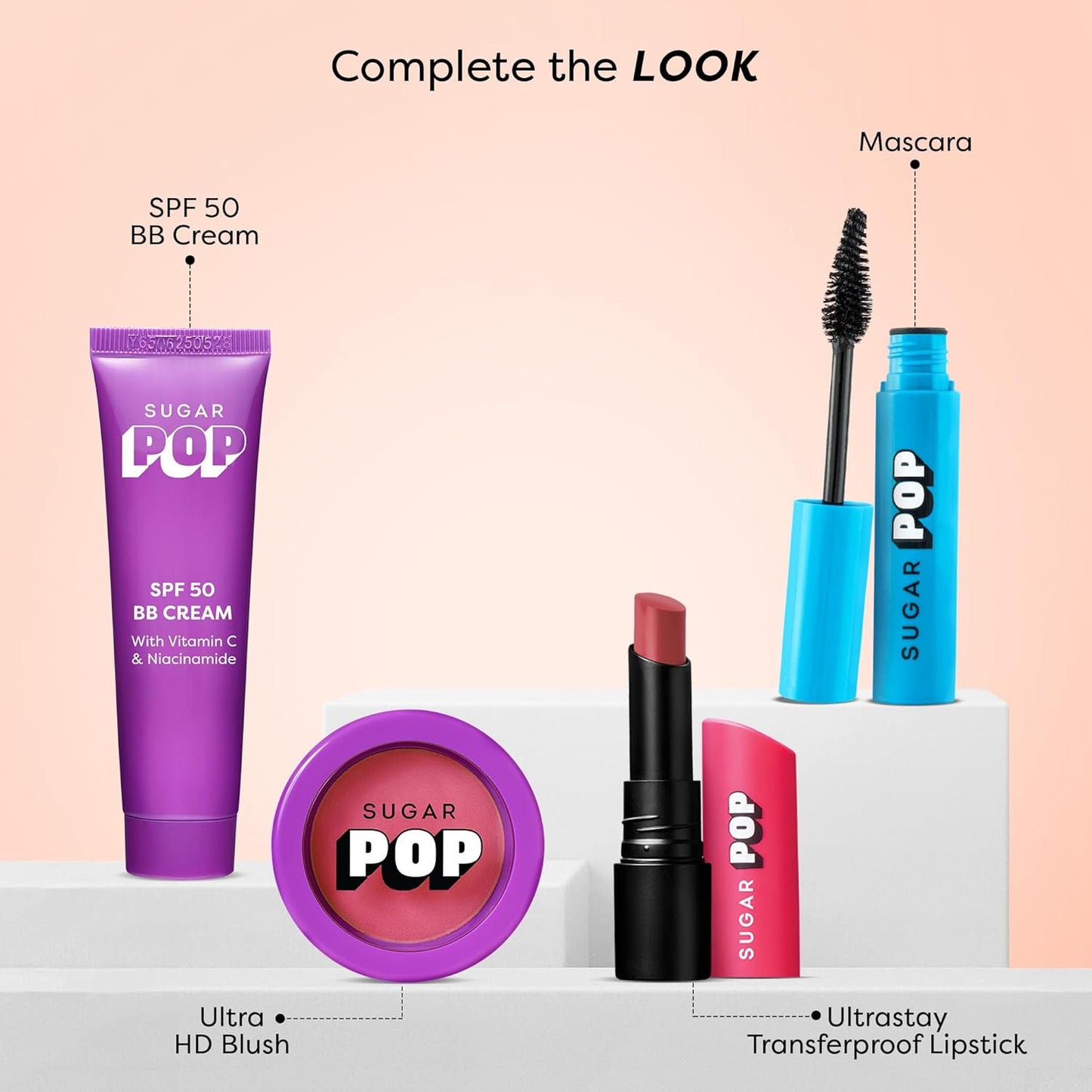 SUGAR POP SPF 50 BB Cream with Vitamin C & Niacinamide | Tinted Moisturiser with Matte Finish | Lightweight | 30gm - 01 Sand