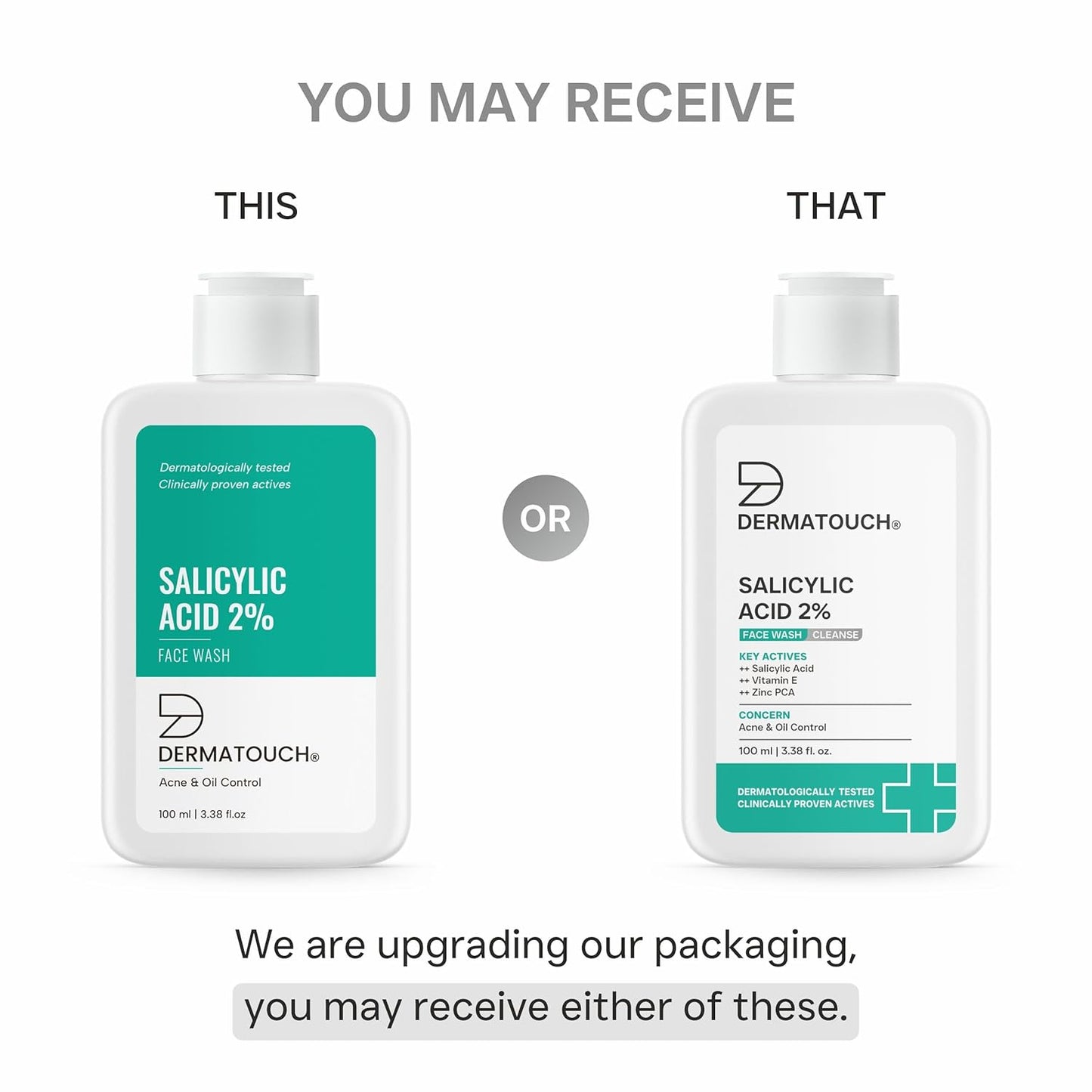 DERMATOUCH Salicylic Acid 2% Face Wash | For Acne & Oil Control | Suitable to All Skin Types | For both Men & Women | 100ML