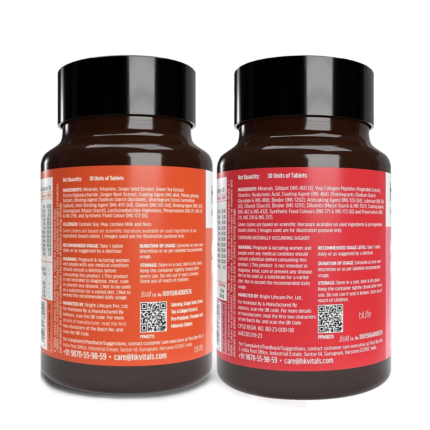 HealthKart hk vitals Multivitamin Plus Women & Men (2x30 Tablets) Combo Pack | For Energy, Immunity, Gut, Heart, Joints & Skin Health