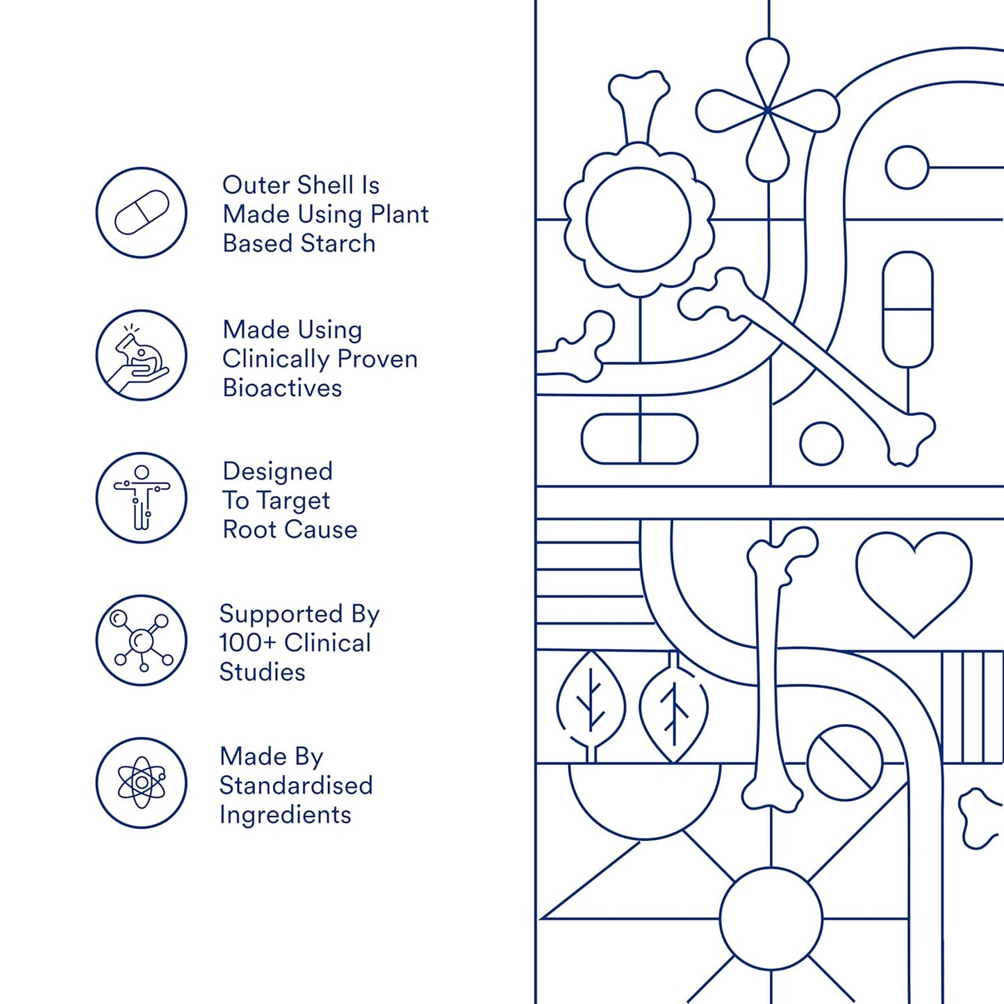 Bone Strength | Plant-based Calcium with Vitamin D3, K2-7 & Magnesium | Supports bone health| GMP Certified | 56 Veg Capsules