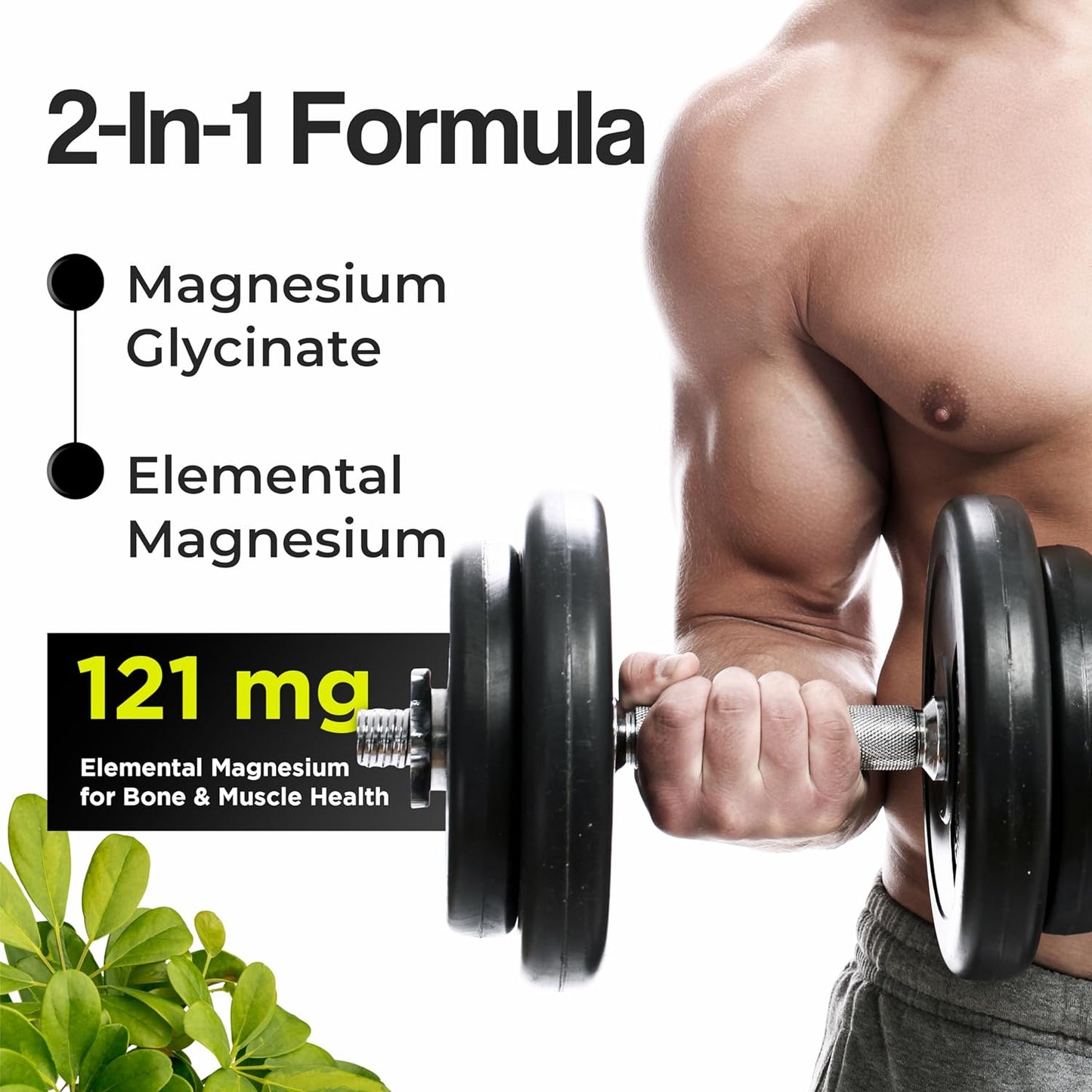 Zephivo HEALTH VEDA ORGANICS PRIVATE LIMITED High Absorption Magnesium Glycinate, 550mg | 60 Veg Capsules | Supports Nerve & Muscle Health | Improves Sleep Quality | For Both Men & Women