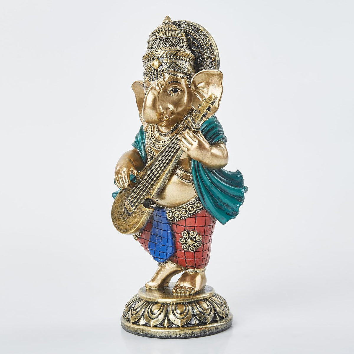 Polyresin Ganesha with Veena Figurine
