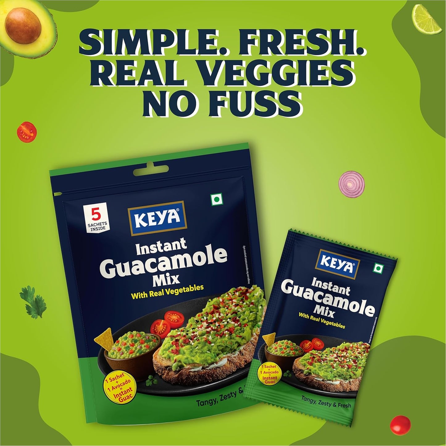 Keya Instant Guacamole Mix Multipack 25g | Guacamole Dip | Avocado | Mexican Cuisine | Seasoning | Pack Of 2
