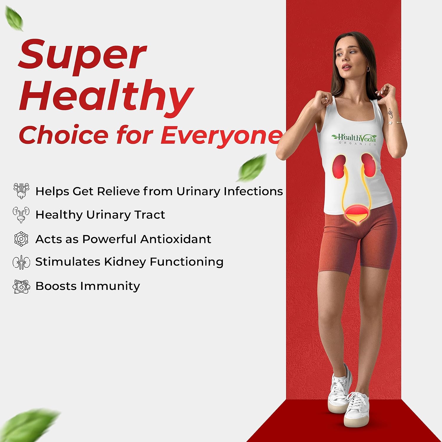 Zephivo HEALTH VEDA ORGANICS PRIVATE LIMITED D-Mannose 500 mg + Cranberry Extract 200 mg | 60 Veg Tablets I Supports Kidney Health & Urinary Tract Infection