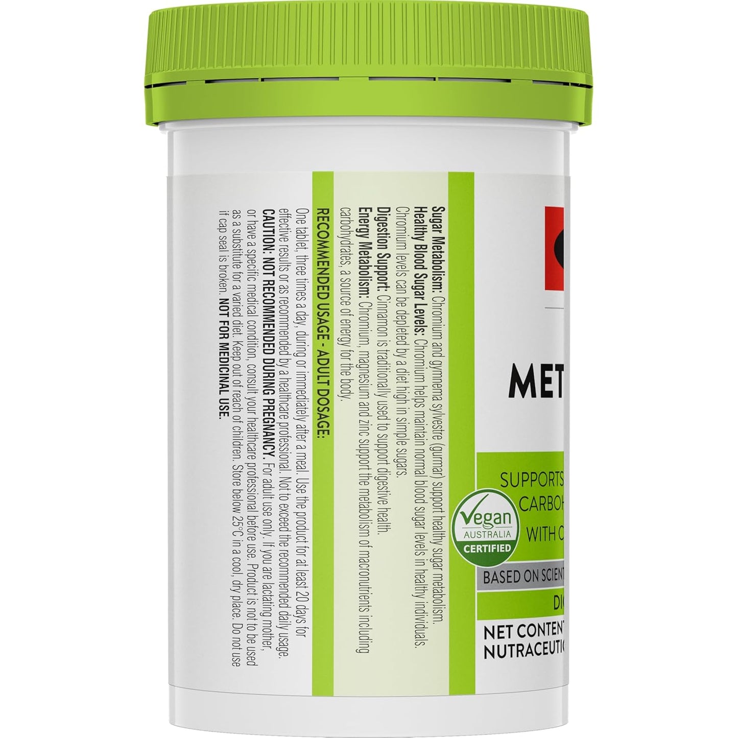 Zephivo Swisse Metabolism+ With Chromium For Weight Management - Supports Digestion, Detox and Healthy Blood Sugar Levels - 60 Tablets