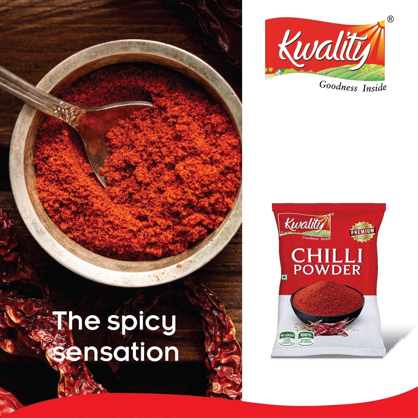 Kwality Chilli Powder, Lal Mirchi Powder, Mirchi Powder, authentic spicy kick. (200g)