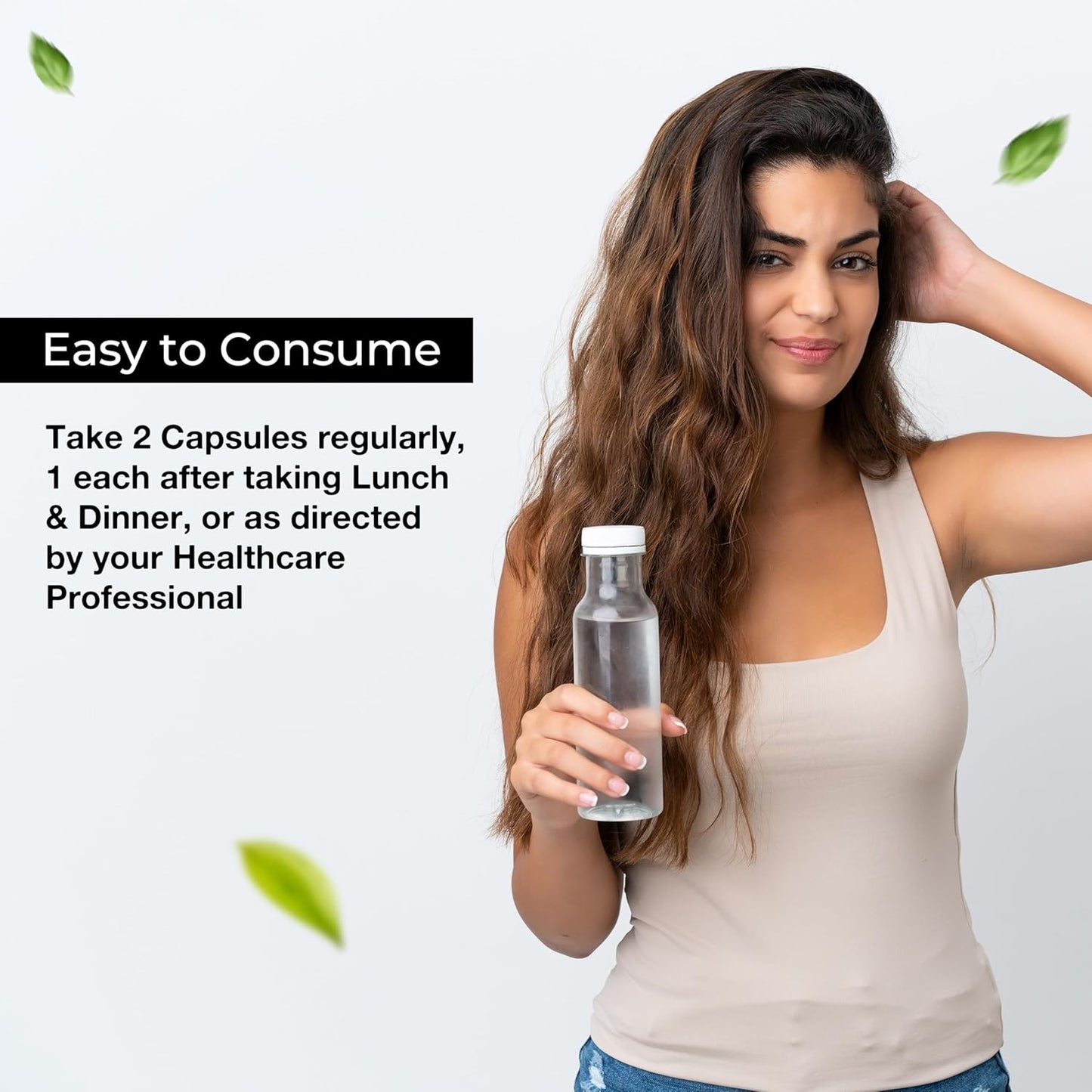Zephivo HEALTH VEDA ORGANICS PRIVATE LIMITED Advance Hair Vitamin with DHT Blocker & Biotin | For Better Hair Growth & Hair Fall Control | Stimulates Hair follicles | For Men & Women - 60 Veg Capsules