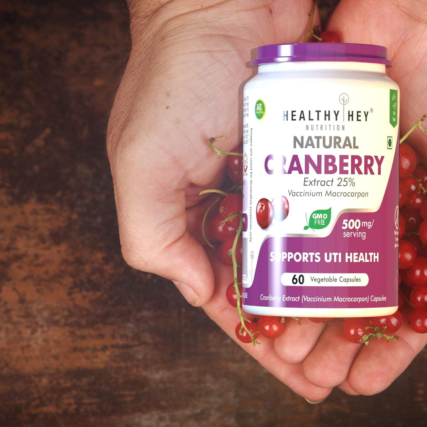 Zephivo HealthyHey Nutrition Cranberry Extract - Urinary Tract Health - 60 Veg Capsules