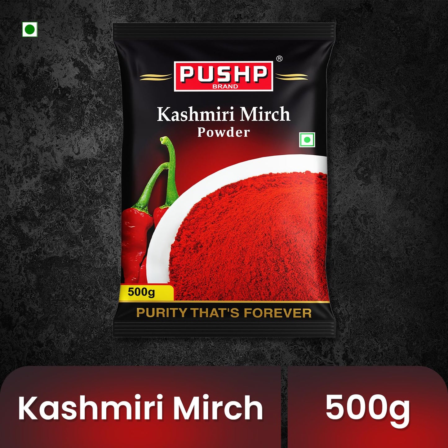 Pushp Brand Kashmiri Red Chilli Powder , 500gm