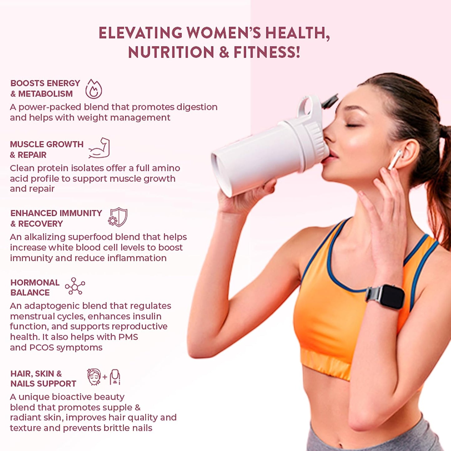 Wellbeing Nutrition Organic Vegan Plant Protein Powder for Women | 4g BCAA & 18g Pea Protein & Brown Rice Protein Isolate for Energy, Growth & Hormonal Balance | Chocolate Peanut Butter - 500gms