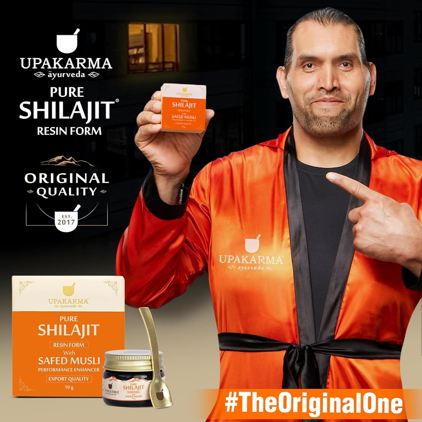 UPAKARMA Shilajit Resin with Safed Musli 10g | 300mg/serving | For Men to Boost Physical Performance, Power, Stamina and Strength | 100% Ayurvedic | Lab Tested | 33 Servings | Pack of 1