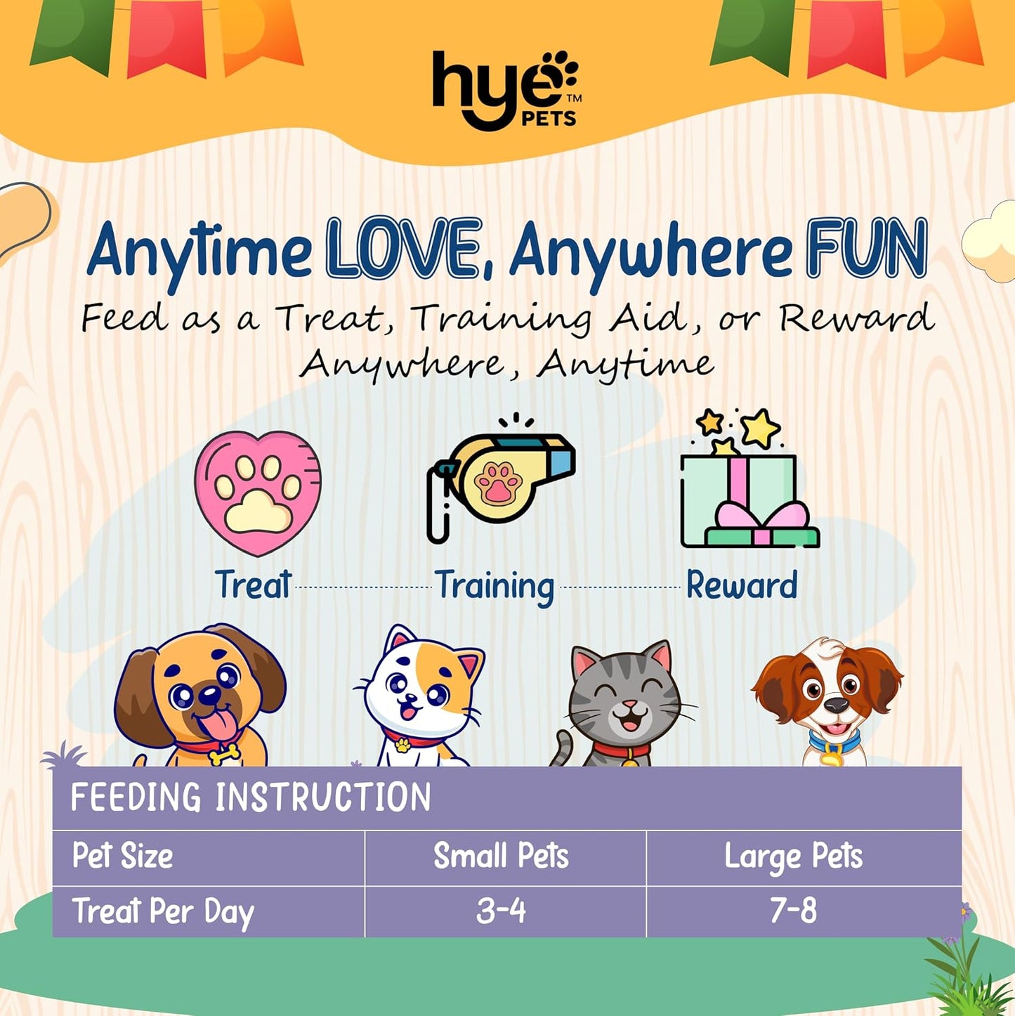 HYE Pets Super Treats for Super Pets – Freeze Dried Treats Made with Goat Milk, Pumpkin & Banana | 30g