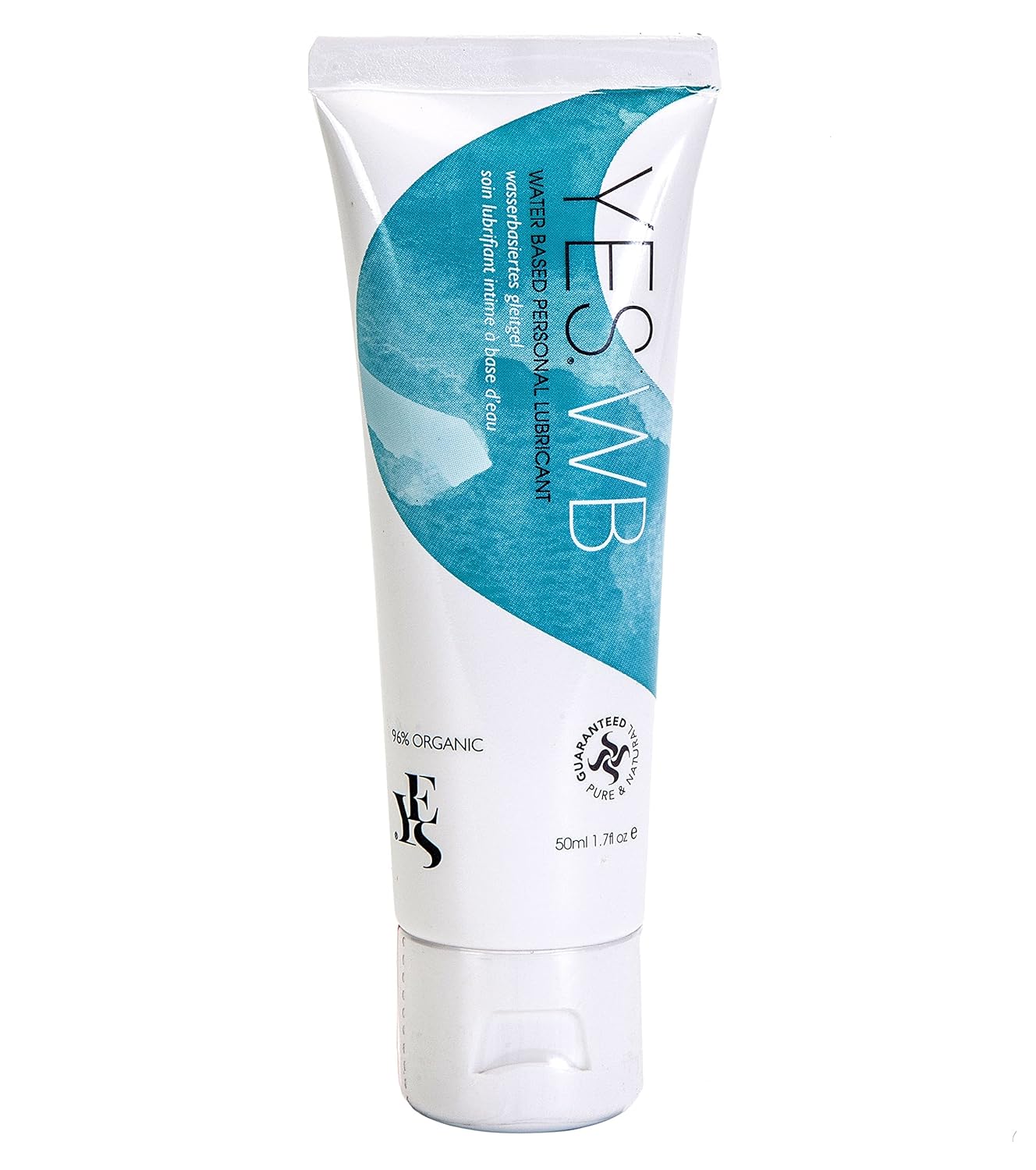 YES WB Organic Natural Water Based Personal Lubricant Gel 50ml for Women (Hypoallergenic, Intimate Sensitive Skin Moisturizer)