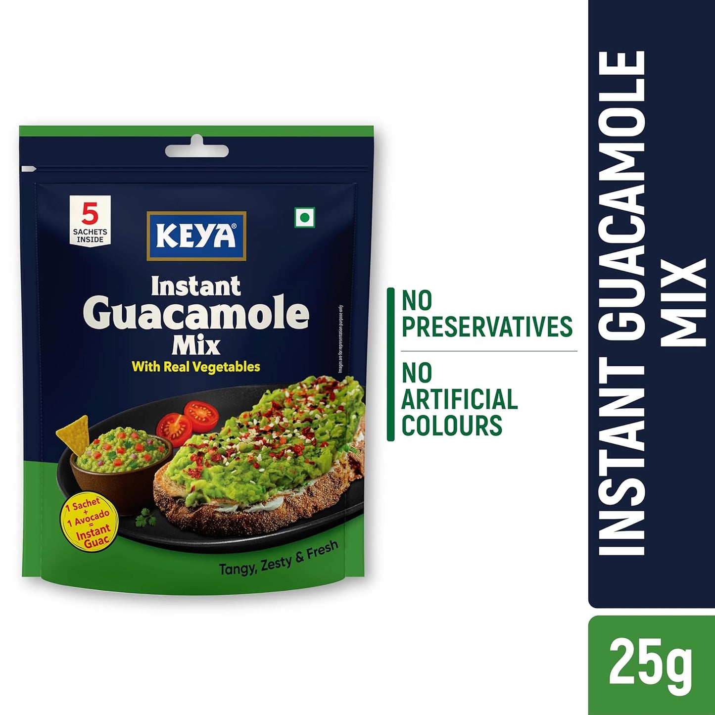 Keya Instant Guacamole Mix Multipack 25g | Guacamole Dip | Avocado | Mexican Cuisine | Seasoning | Pack Of 2