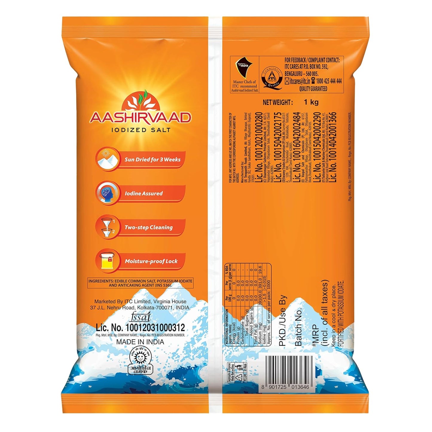 Aashirvaad Salt,with 4-Step advantage, 1kg