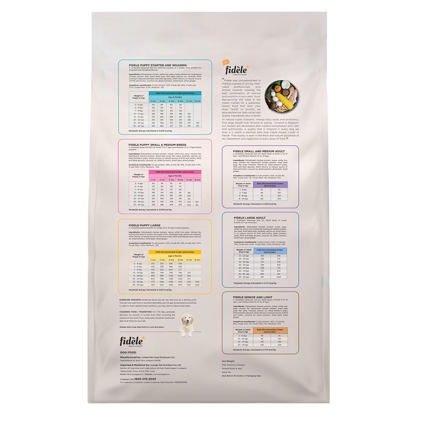 Fidele+ Adult Small & Medium Dog Food | 900g | Small Kibble for Fussy Eaters | Prebiotics for Digestion | Healthy Skin & Coat | Real Chicken
