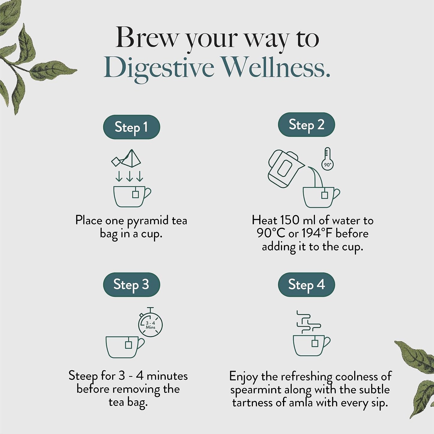 Wellbeing Nutrition Digest Green Tea | Digestive Tea with Probiotics, Digestive Enzymes, 8 Billion CFU & Fennel Seeds for better Digestion, Bloating, Gas and Acidity relief (40 Pyramid Tea Bags)